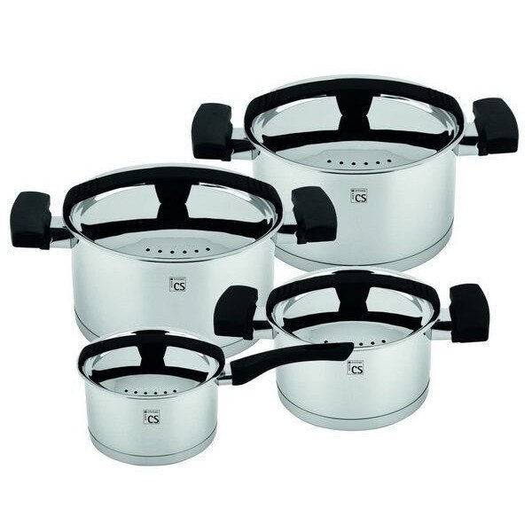Set cratite CS Paderborn, inox 4 piese