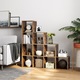 Biblioteca, VASAGLE, 10 compartimente 129.5-29-129.5 cm, Maro inchis vintage LBC10BX