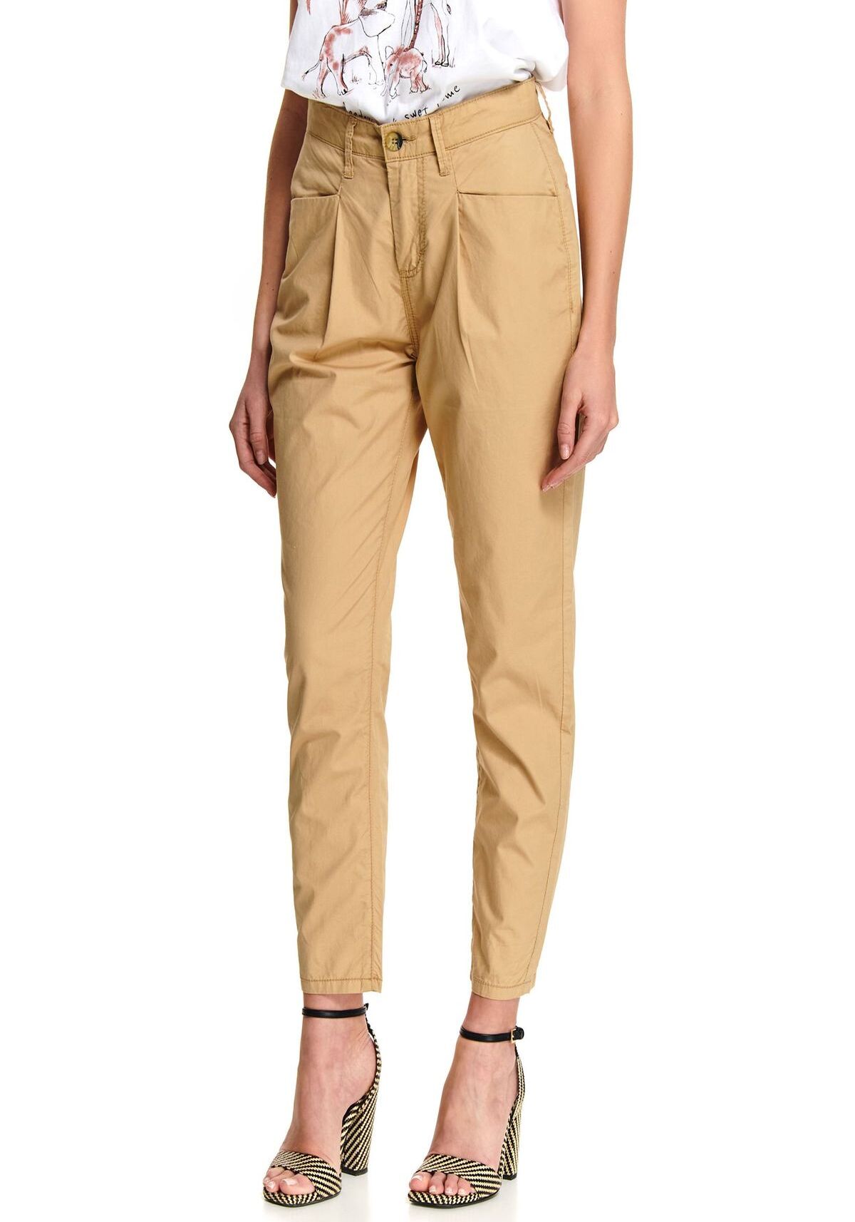Pantaloni femei, TOP SECRET, SSP3538, Bej
