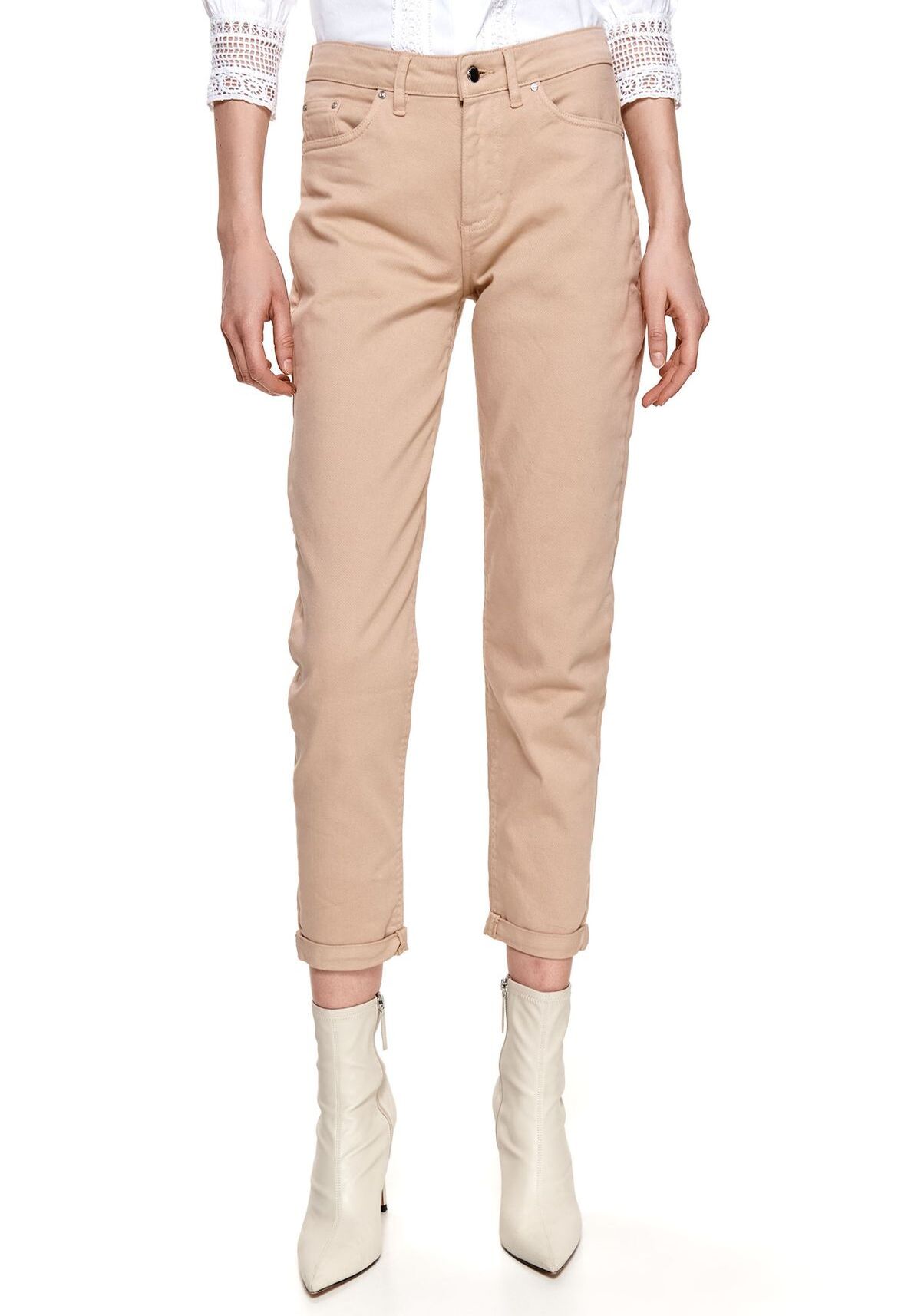 Pantaloni femei, TOP SECRET, SSP3752, Bej
