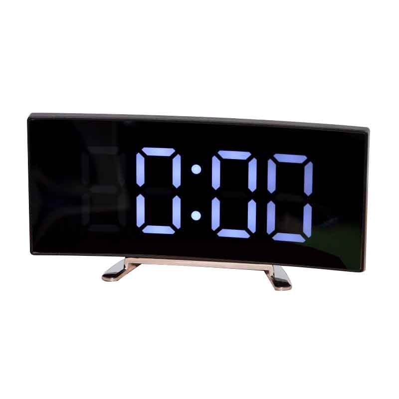 Ceas electronic LED WDR, Afisaj digital, Termometru, Alarma, LED Rosu/Alb, 170 X 85 X 26 mm, Negru