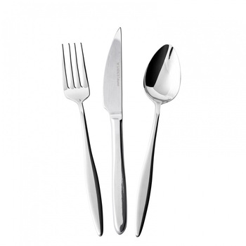 Set 18 tacamuri pentru 6 persoane Ilıca, Karaca, Otel inoxidabil, Argintiu Set 18 tacamuri pentru 6 persoane Ilıca, Karaca, Otel inoxidabil, Argintiu