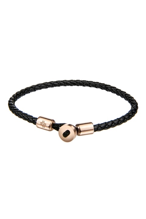 Philipp Blanc, Bőrkarkötő gyöngyös hatással, Fekete/Vörösaranyszín