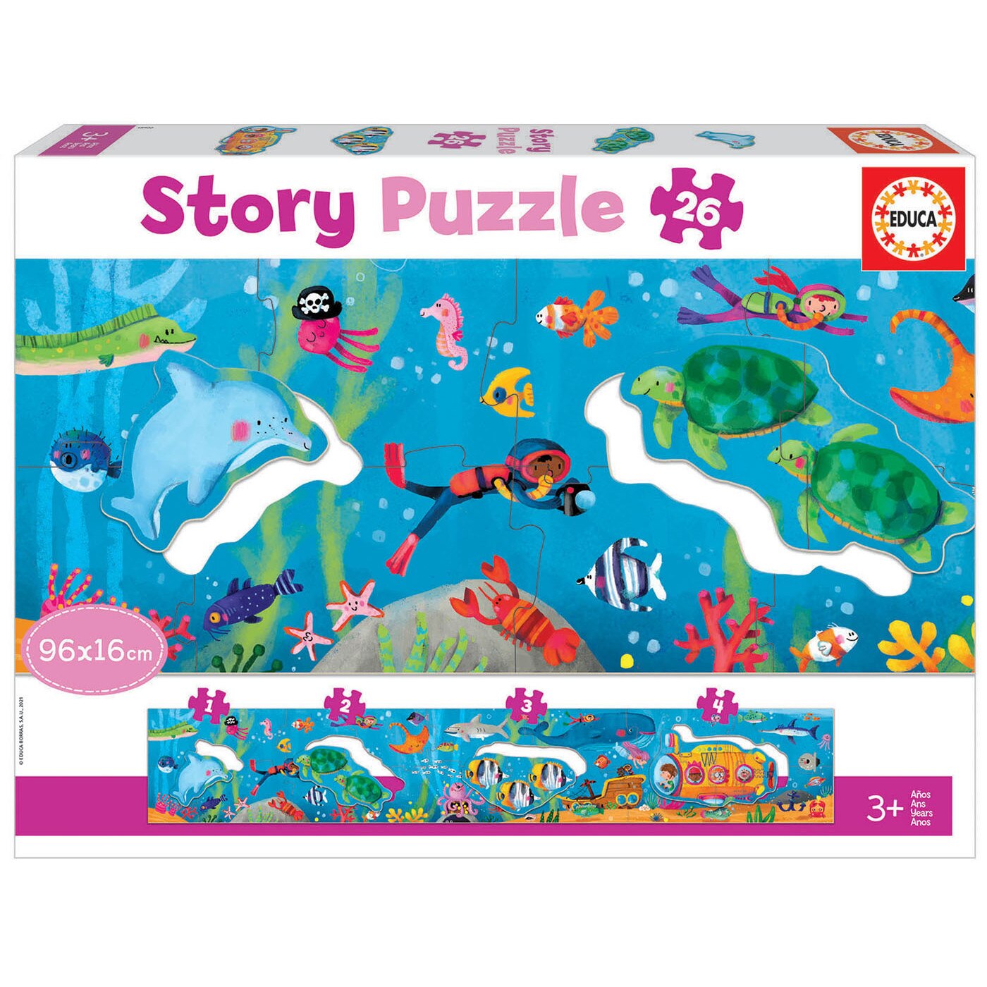 Puzzle Educa, Lumea subacvatica, 26 piese