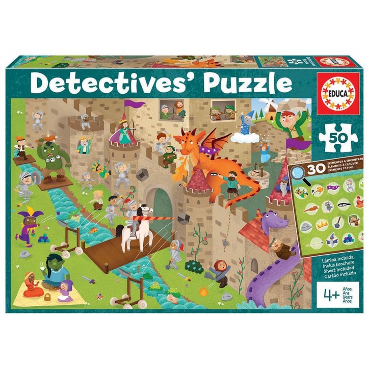 Puzzle 50 piese Detective Puzzle Pirates 18896 EDUCA