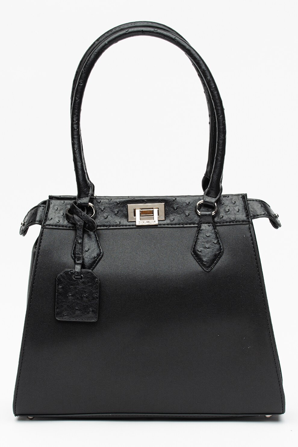 Steve Madden, Geanta din piele ecologica cu bareta de umar Bhensley, Negru