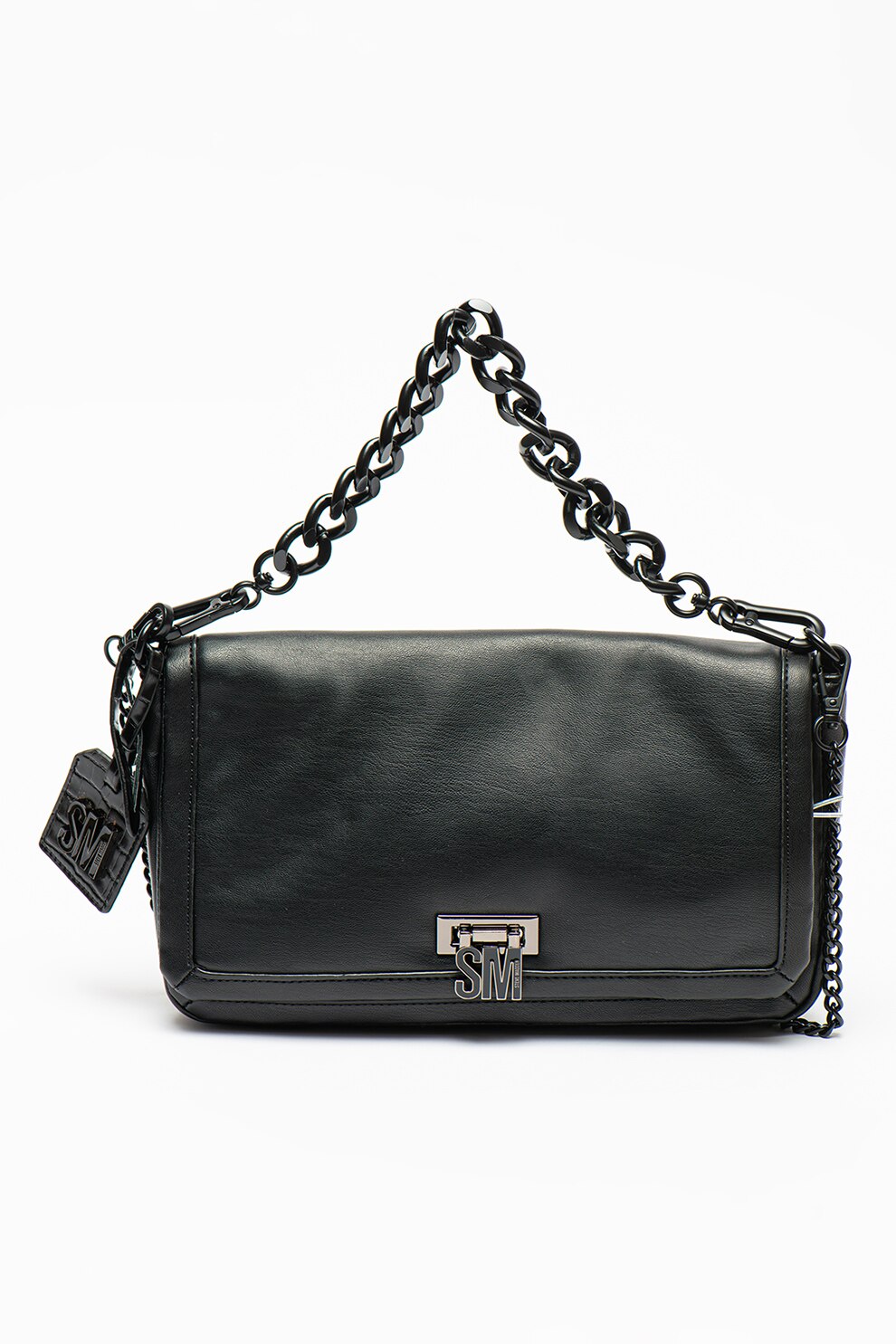 Steve Madden, Geanta cu barete din lant Axell, Negru