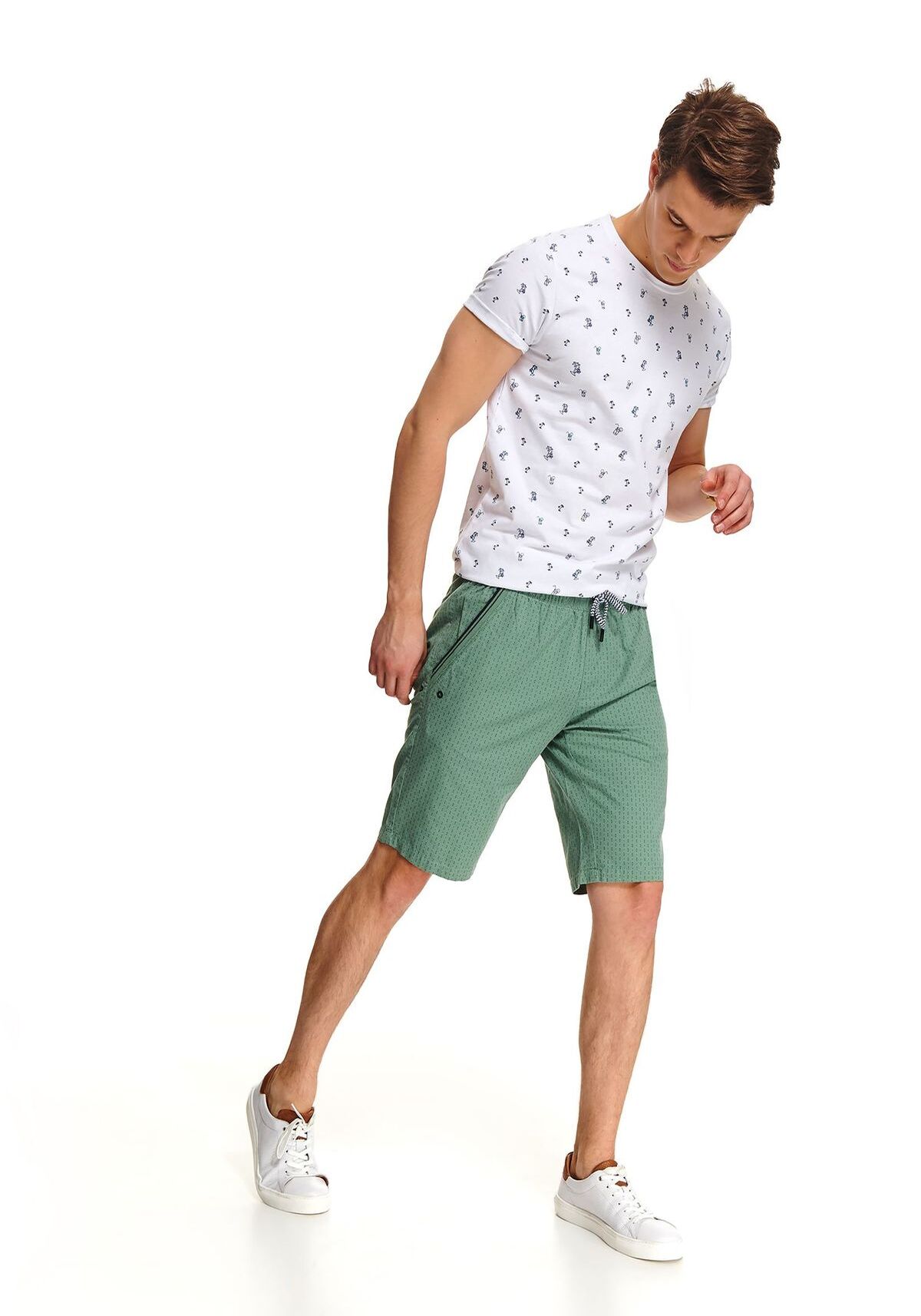 Pantaloni scurti barbati, TOP SECRET, SSZ1077, Verde