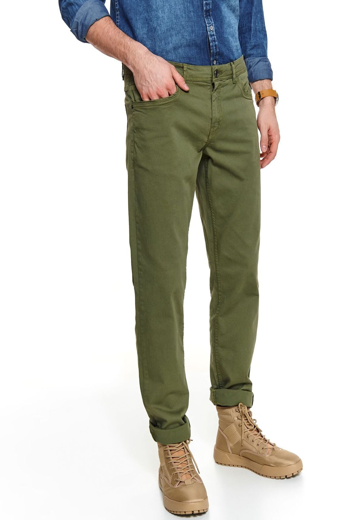 Pantaloni barbati, TOP SECRET, SSP3442, Verde