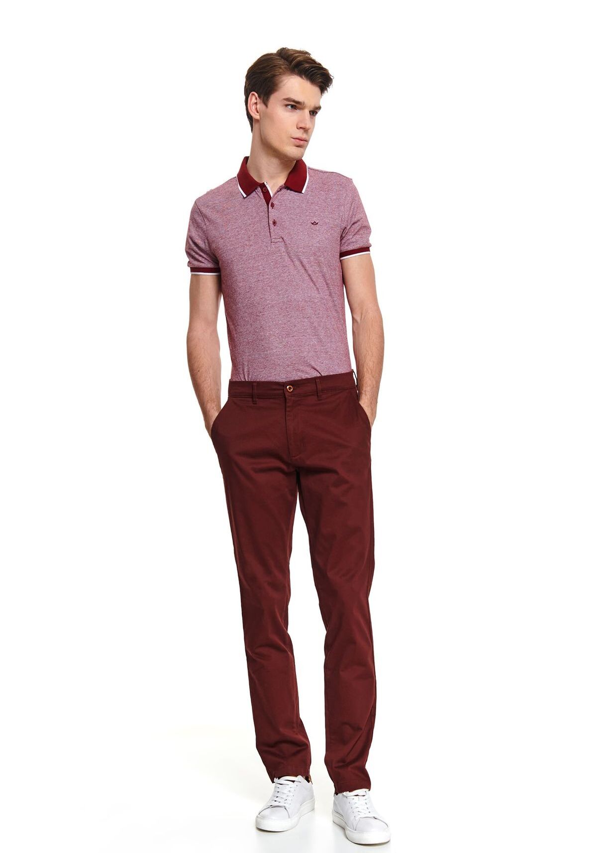 Pantaloni barbati, TOP SECRET, SSP3444, Rosu