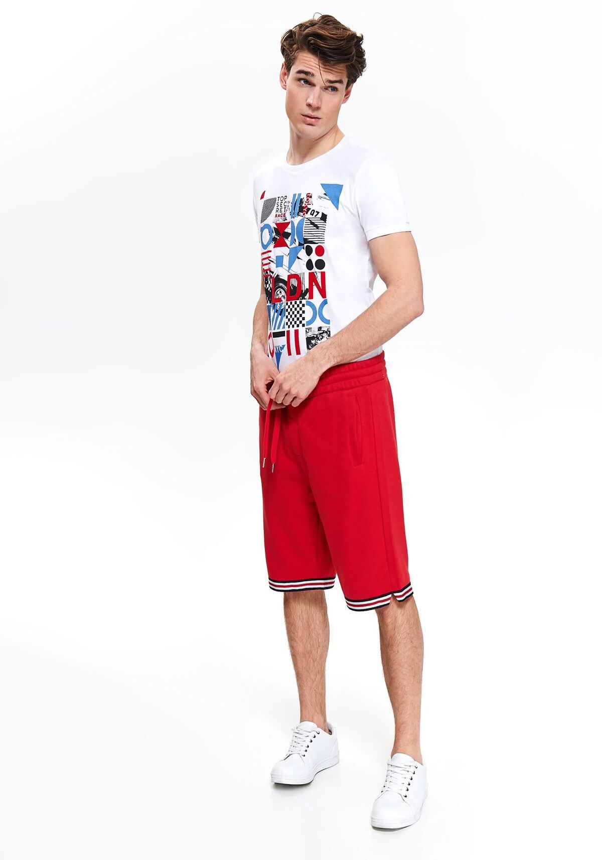 Pantaloni scurti barbati, TOP SECRET, SSZ0987, Rosu, XL