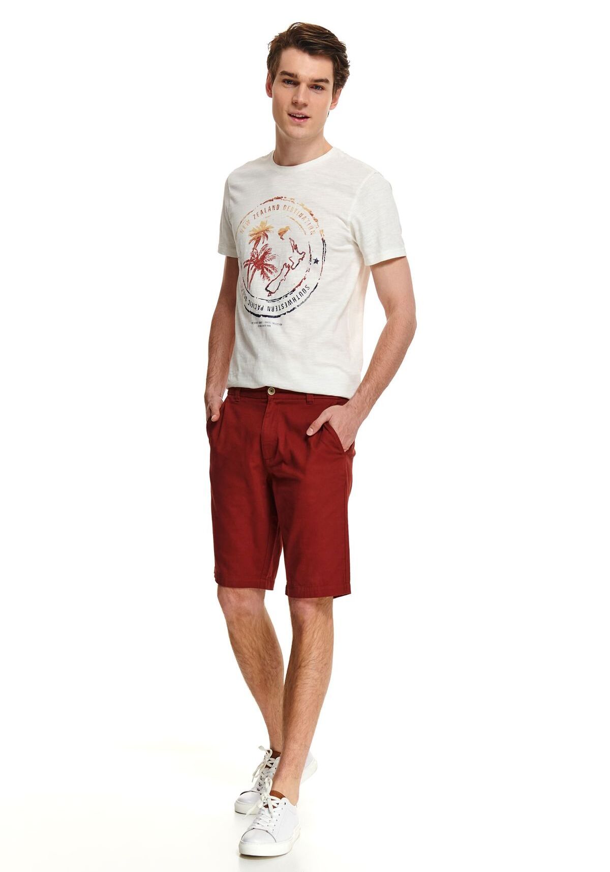 Pantaloni scurti barbati, TOP SECRET, SSZ1035, Rosu, 33