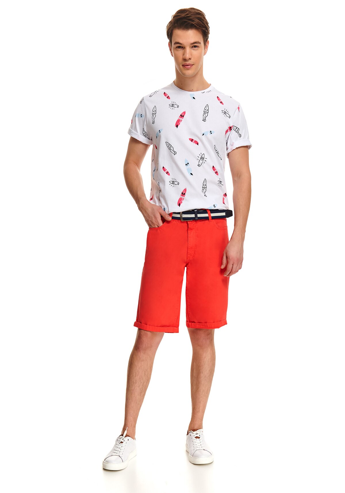 Pantaloni scurti barbati, TOP SECRET, SSZ0955, Rosu