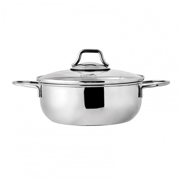 Cratita cu capac Karaca, KitchenLover, 20 cm, Inox, Argintiu Cratita cu capac Karaca, KitchenLover, 20 cm, Inox, Argintiu