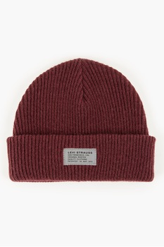 Levi's, Caciula pufoasa de lana cu aspect striat Seasonal, Coniac Levi's, Caciula pufoasa de lana cu aspect striat Seasonal, Coniac