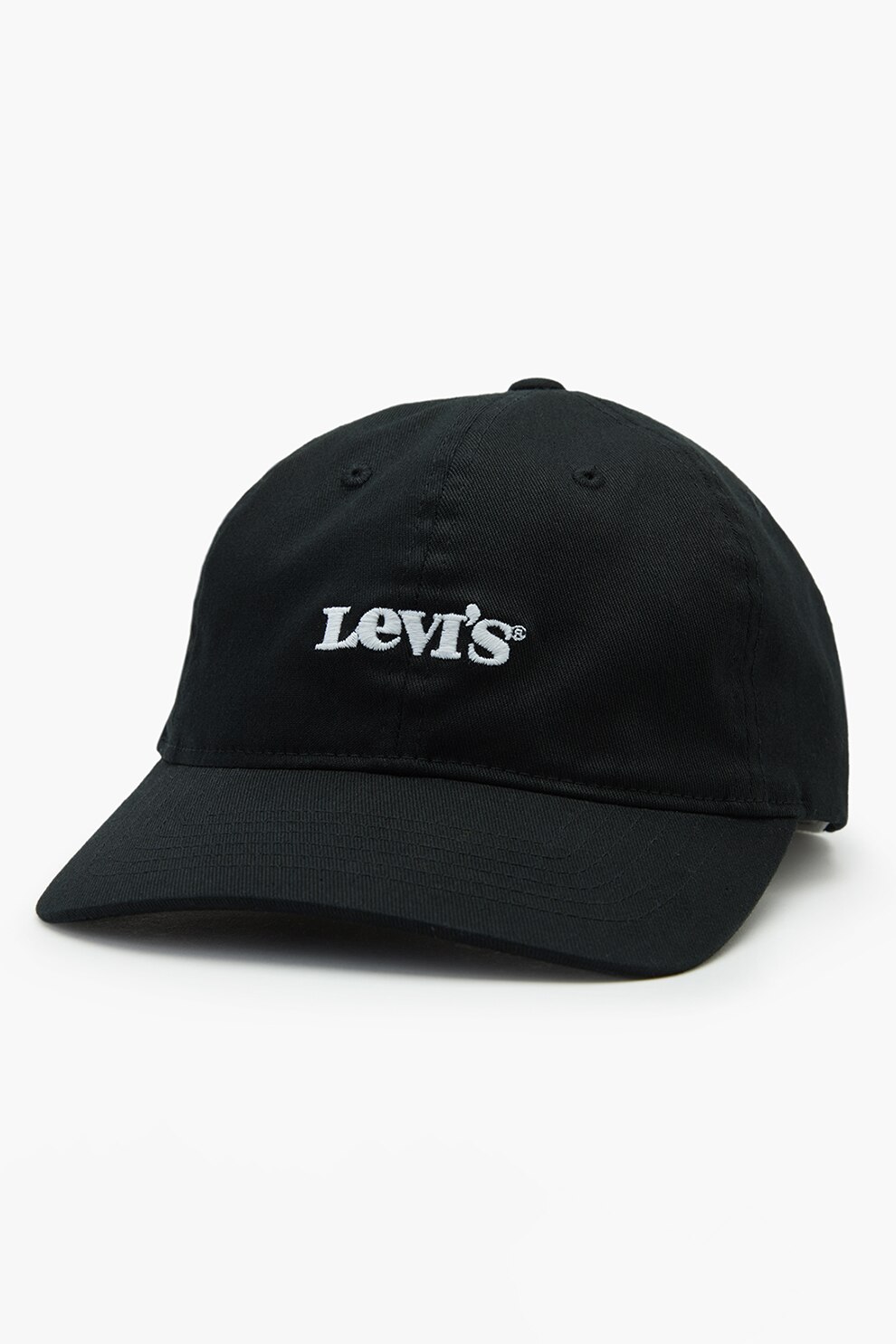 Levi's, Sapca baseball cu logo brodat Vintage Modern Flexfit, Negru