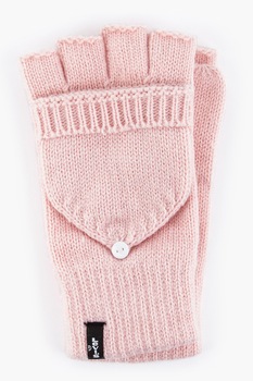 Levi's, Manusi tricotate cu protectie detasabila pentru deget, Roz pastel, 9-9.5 CM Levi's, Manusi tricotate cu protectie detasabila pentru deget, Roz pastel, 9-9.5 CM