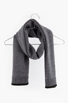 Levi's, Fular cu logo brodat, Gri melange Levi's, Fular cu logo brodat, Gri melange