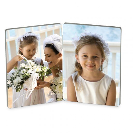 Rama foto de birou personalizata cu 2 fotografii, Dimensiuni: 8.89 x 12.7 cm