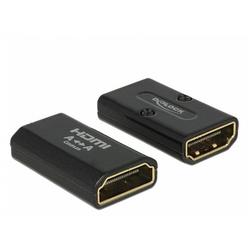Adaptor HDMI M-M carcasa metalica 4K, Delock 65659 Adaptor HDMI M-M carcasa metalica 4K, Delock 65659