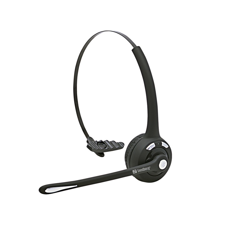 Слушалки Sandberg 126-23, Микрофон, Bluetooth, За офиса, Черен