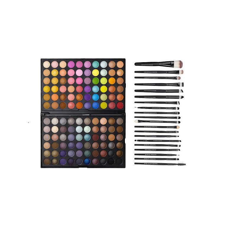 Set Machiaj, Fraulein38, Fard 120 Culori, 20 Pensule