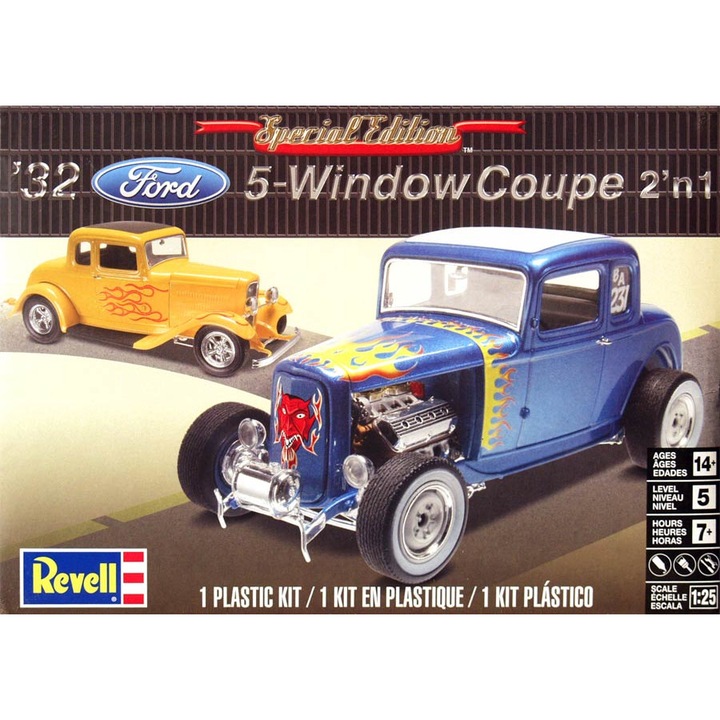 Masina Ford 1932 Coupe 2n1 Revell, +14 ani, Multicolor