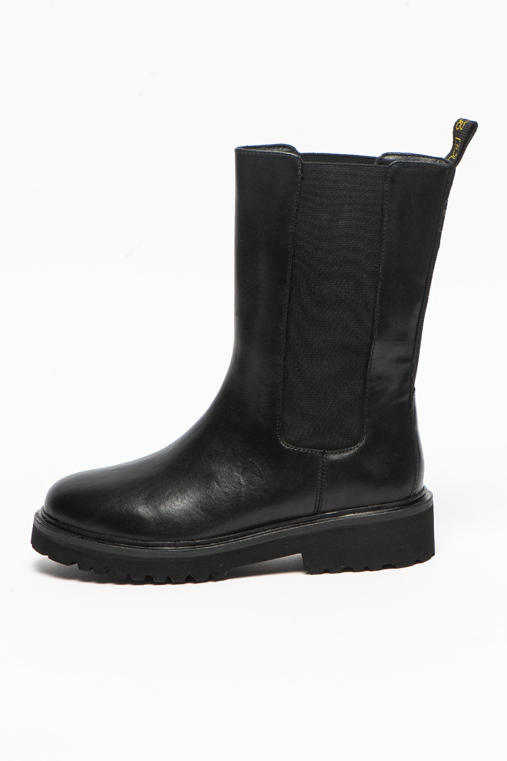 Blauer, Ghete slip-on de piele cu insertii de material textil Ivy, Negru