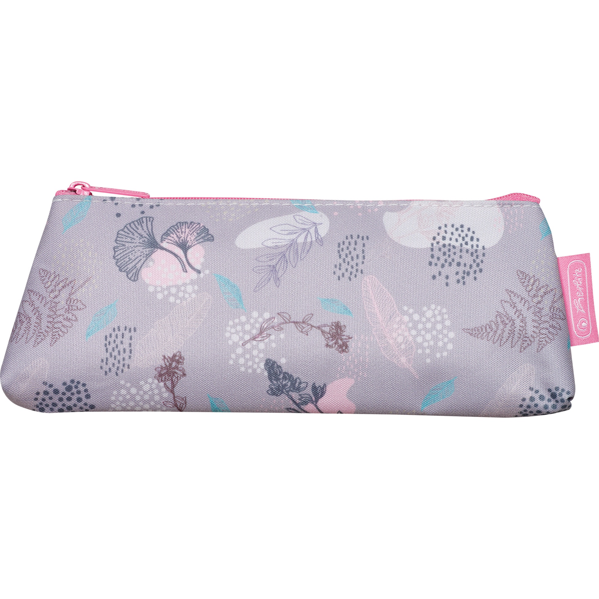 Necessaire Herlitz,, dimensiune 22 x 2 x 9 cm, motiv delicate ginkgo