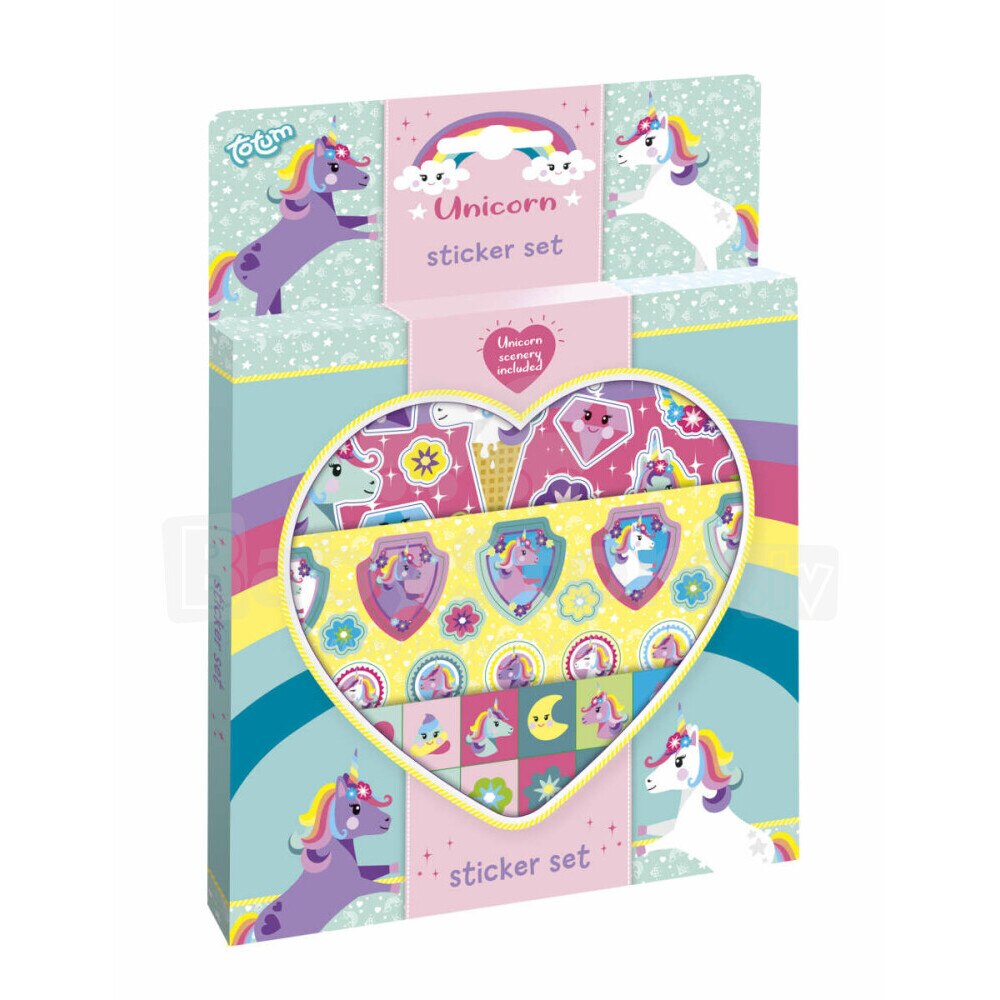 Stickere decorative Totum, Unicorn, +5 ani, Multicolor