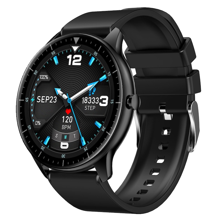 iHunt Watch 6 Titan SmartWatch, Hőmérő, Pulzus, Napi tevékenység, Fekete