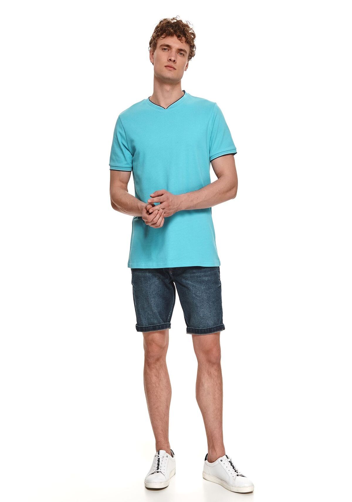Tricou barbati, TOP SECRET, SPO5177, Albastru