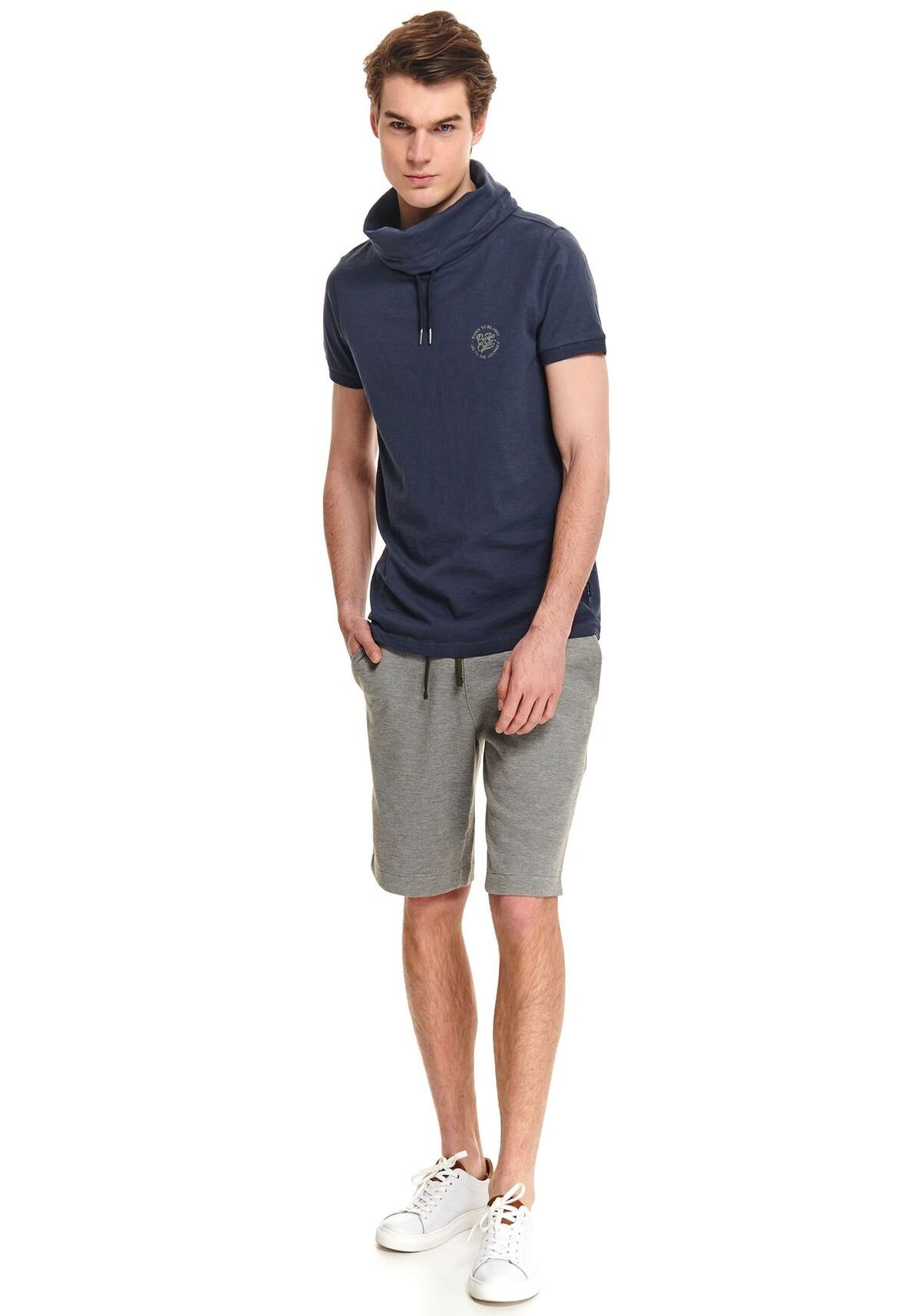 Tricou barbati, TOP SECRET, SPO4673, Albastru inchis
