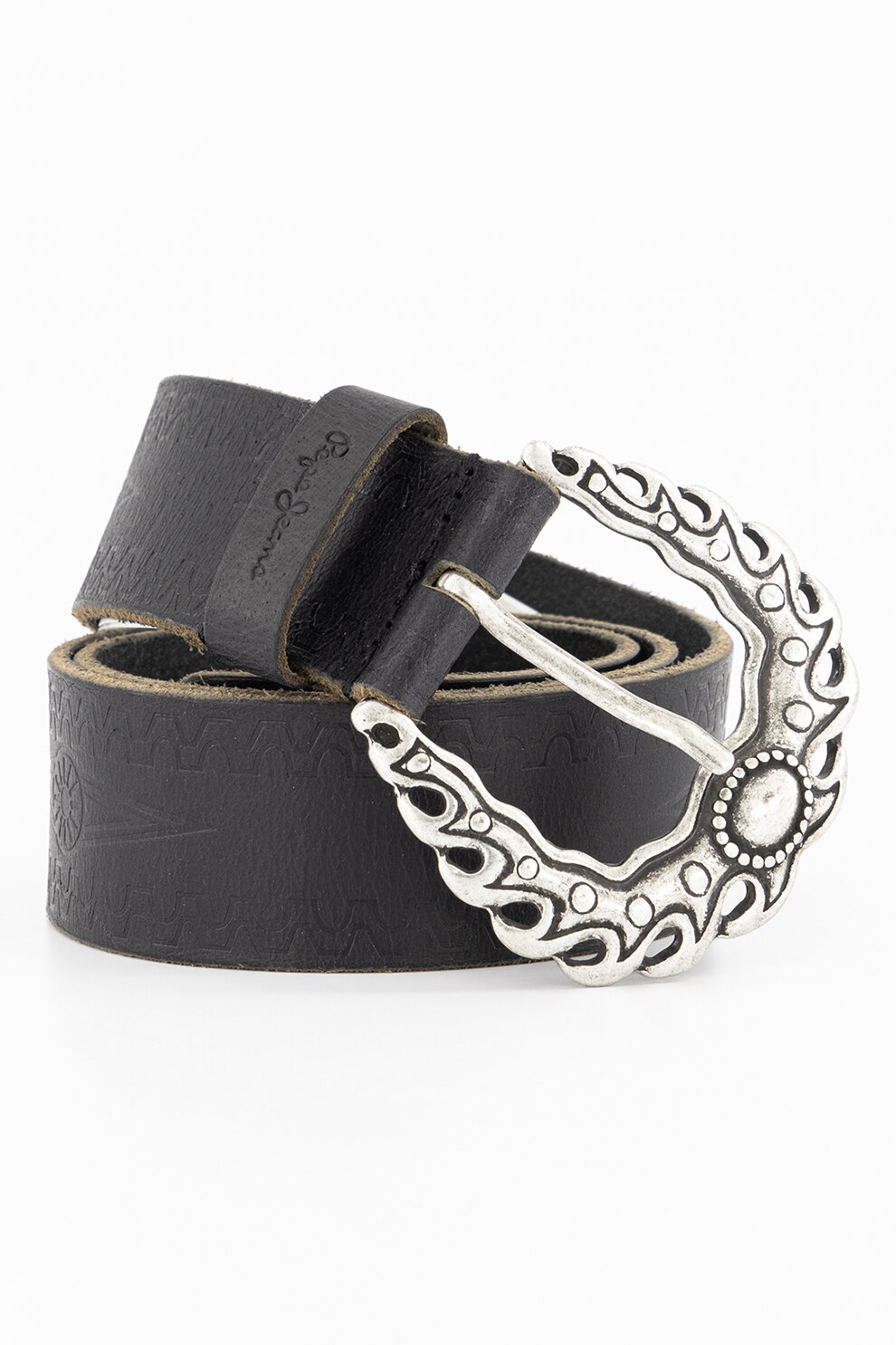 Pepe Jeans London, Curea de piele cu detalii geometrice