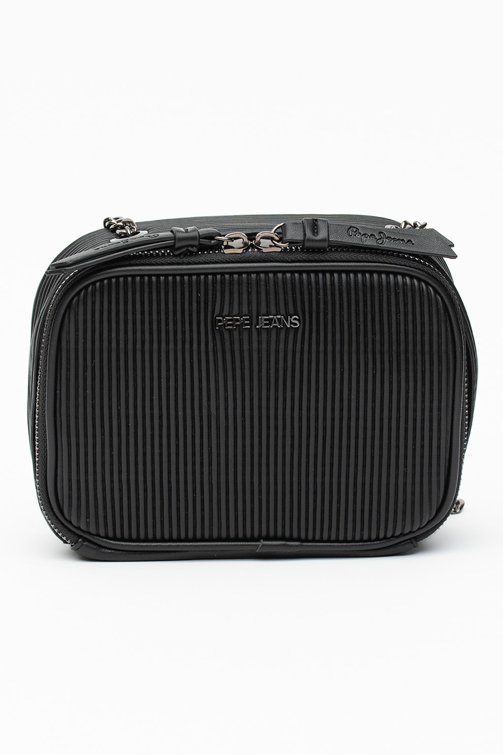 Pepe Jeans London, Geanta de piele ecologica Trish, Negru