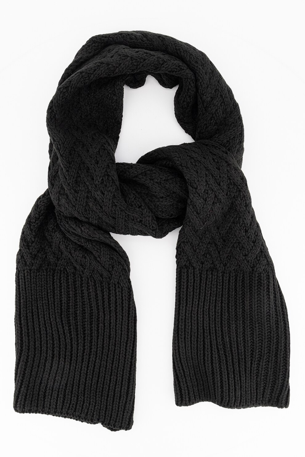 Pepe Jeans London, Fular cu torsade Alyssa, Negru