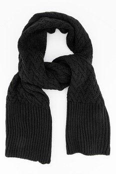 Pepe Jeans London, Fular cu torsade Alyssa, Negru Pepe Jeans London, Fular cu torsade Alyssa, Negru