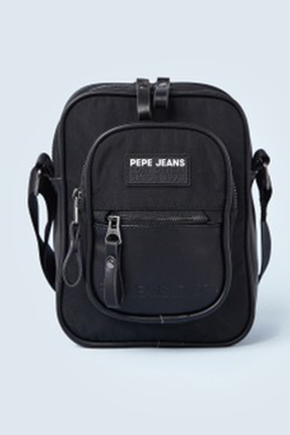 Pepe Jeans London, Geanta crossbody cu logo Andy, Negru