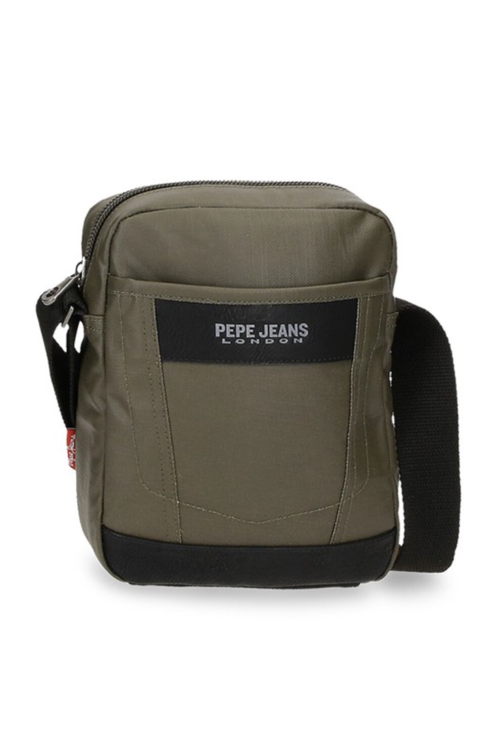 Pepe Jeans London, Geanta crossbody Paxton, Verde militar/Negru