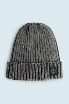 Pepe Jeans London, Caciula elastica din tricot Avi, Bleumarin/Crem Pepe Jeans London, Caciula elastica din tricot Avi, Bleumarin/Crem