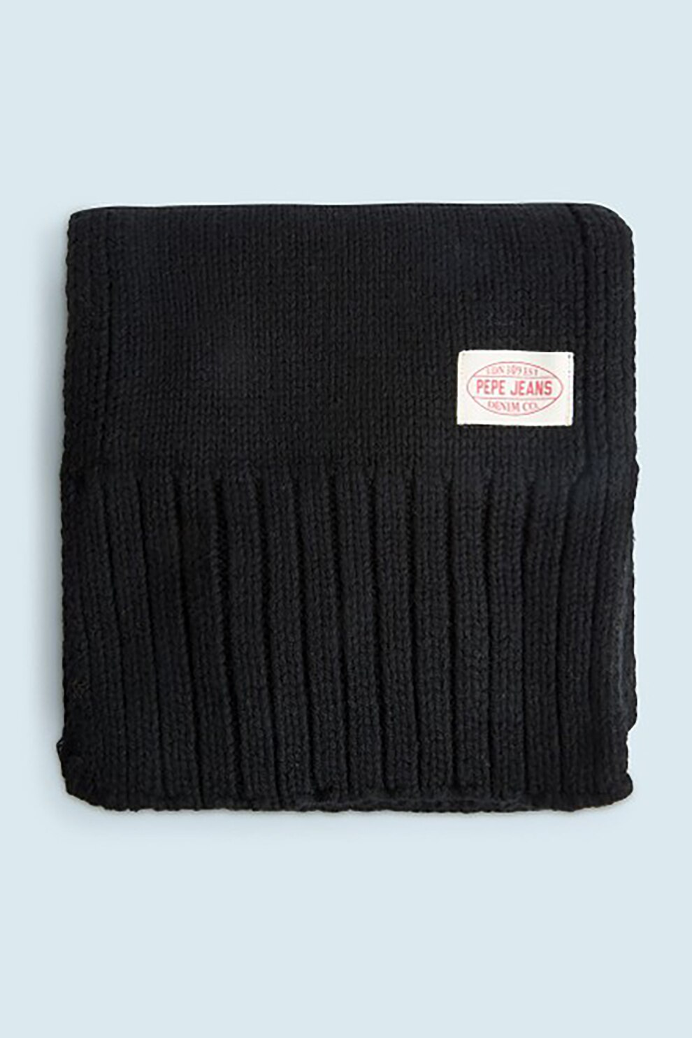 Pepe Jeans London, Fular circular din amestec de lana Rony, Negru