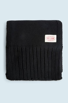 Pepe Jeans London, Fular circular din amestec de lana Rony, Negru Pepe Jeans London, Fular circular din amestec de lana Rony, Negru