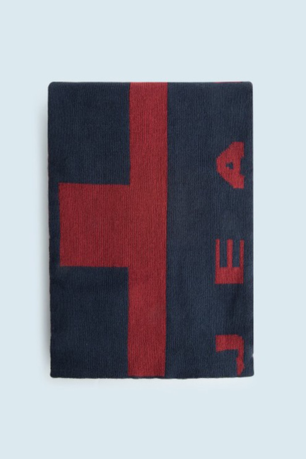 Pepe Jeans London, Fular circular cu model logo Alf, Bleumarin/Rosu