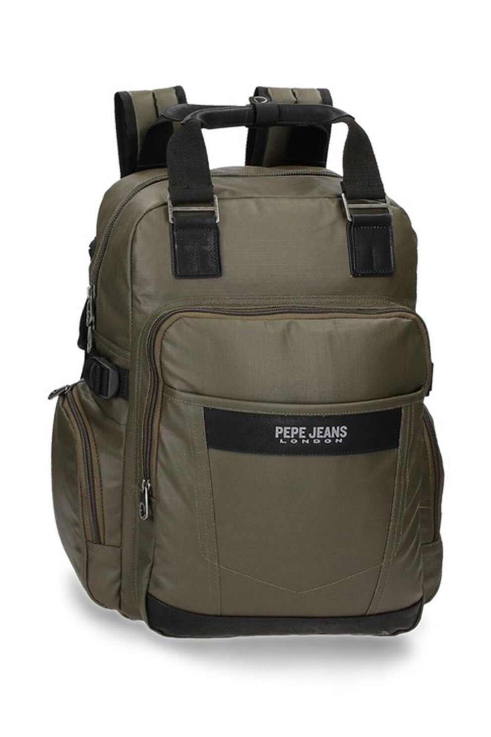 Pepe Jeans London, Rucsac cu imprimeu logo Paxton, Verde militar