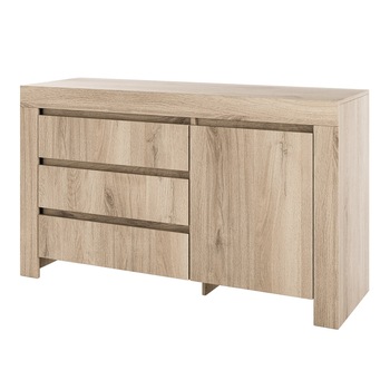 Comoda Irim Super, 137x45x81 cm, 3 sertare, 1 usa, Sonoma Comoda Irim Super, 137x45x81 cm, 3 sertare, 1 usa, Sonoma