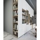 Living/Biblioteca Irim Nest, 340x48,5x206 cm, front MDF, LED, Alb/Sonoma