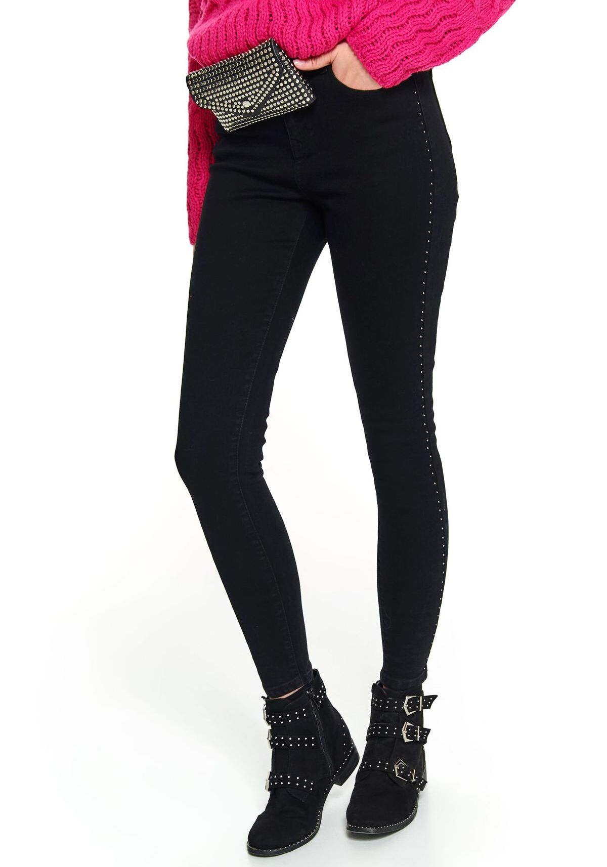 Pantaloni femei, TOP SECRET, SSP3402, Negru, 34