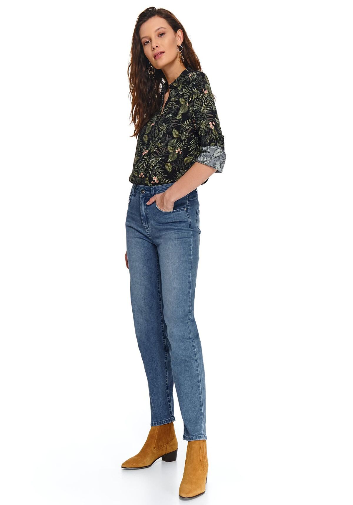 Pantaloni femei, TOP SECRET, SSP3422, Albastru, 34