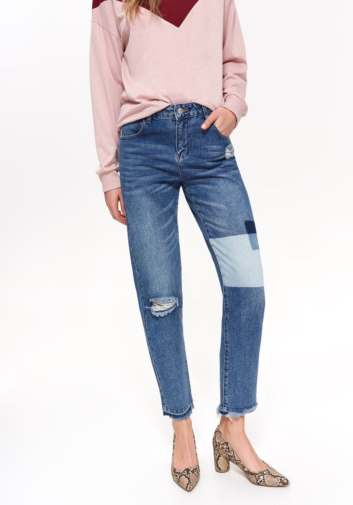 Pantaloni femei, TOP SECRET, SSP3265, Albastru, One Size