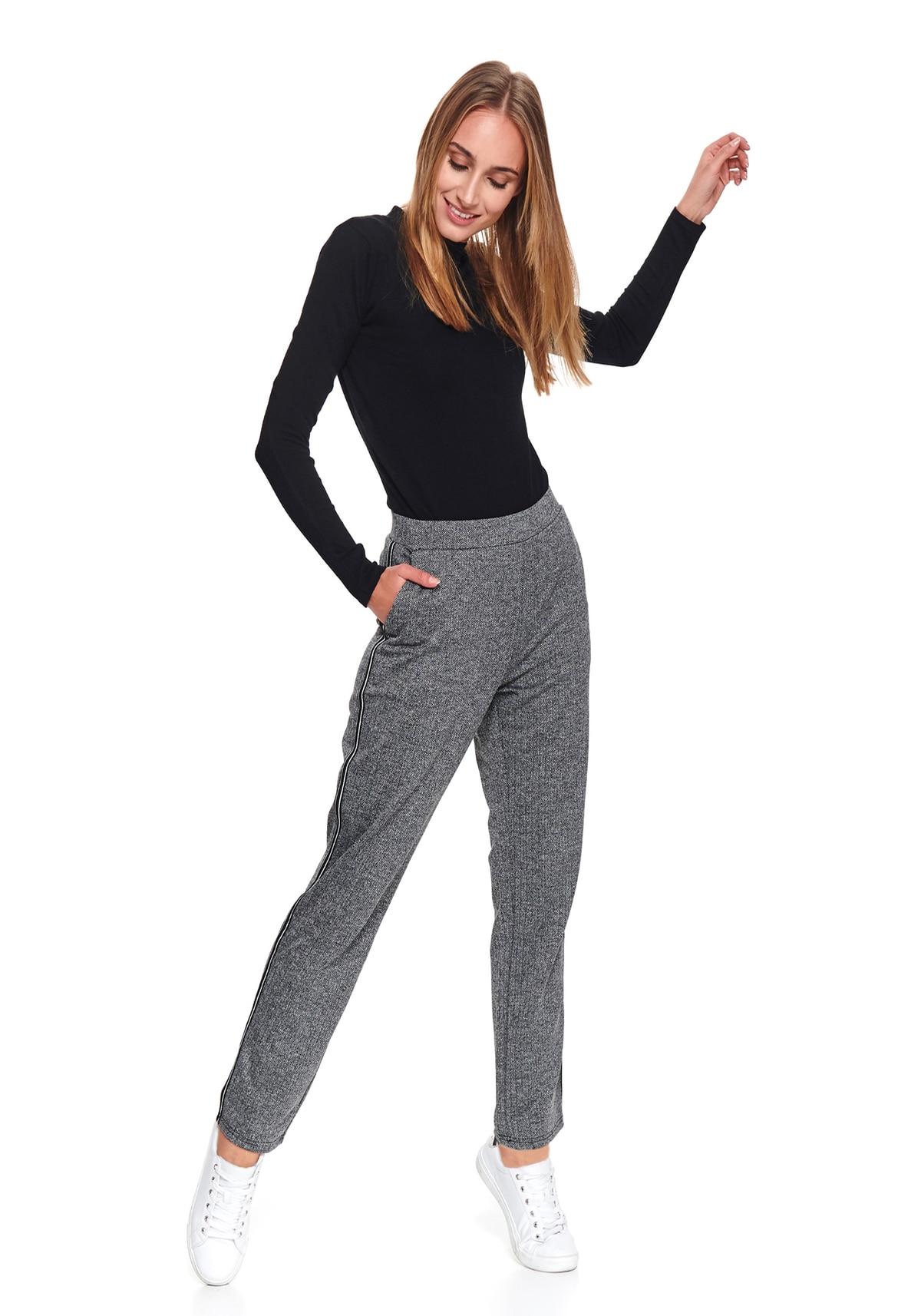 Pantaloni femei, TOP SECRET, SSP3373, Negru